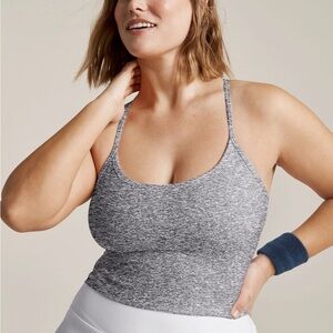 Beyond Yoga Space Dye Crop Tank Black-White / Small